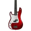Pack Bajo Eléctrico Zurdo Leonard Precision 4 Cuerdas Rojo Metalizado + Amplificador + Accesorios