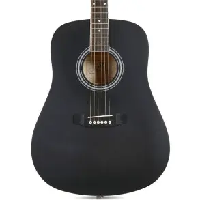 Guitarra Acústica SX SD104BK Cuerpo Dreadnought Negra
