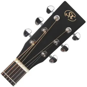 Guitarra Acústica SX SD104BK Cuerpo Dreadnought Negra