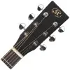Guitarra Acústica SX SD104BK Cuerpo Dreadnought Negra