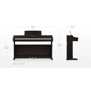 Piano Digital Kawai Kdp120 88 Teclas Con Mueble Rosewood