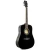 Guitarra Acustica Dreadnought Tapa Tilo Black Brillante