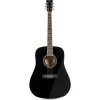 Guitarra Acustica Dreadnought Tapa Tilo Black Brillante