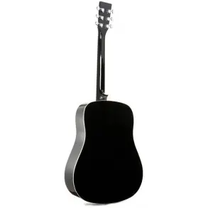 Guitarra Acustica Dreadnought Tapa Tilo Black Brillante