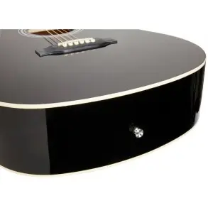 Guitarra Acustica Dreadnought Tapa Tilo Black Brillante