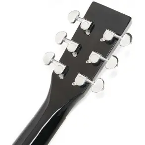 Guitarra Acustica Dreadnought Tapa Tilo Black Brillante