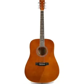 Guitarra Acustica Dreadnought Tapa Tilo Brown Brillante