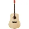 Guitarra Acustica Dreadnought Tapa Tilo Natural Brillante