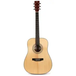 Guitarra Acustica Dreadnought Tapa Abeto Macizo Natural Mate