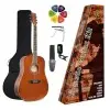 Pack Guitarra Acustica Dreadnought | Funda-Afinador-Correa-Capo-puas | Color Brown