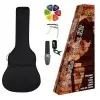 Pack Guitarra Acustica Dreadnought | Funda-Afinador-Correa-Capo-puas | Color Brown