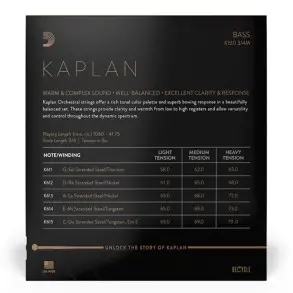 Encordado Daddario Tension Media Para Contrabajo Tamaño 3/4 | Kaplan