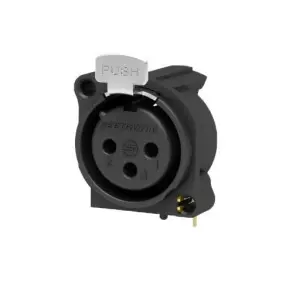 Conector XLR-3 Chasis Hembra