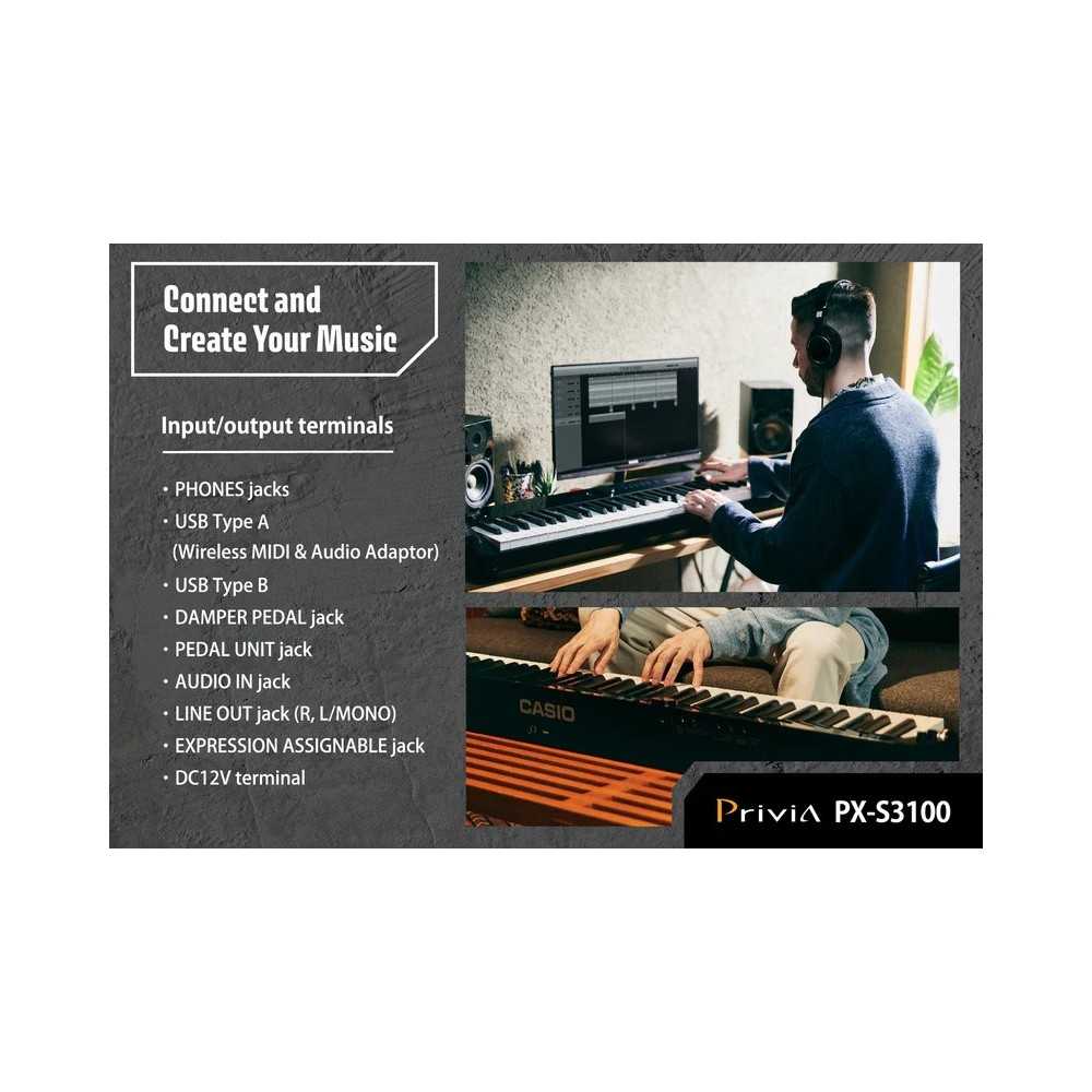 Piano Casio Privia Px-S3100 88 Teclas 700 Sonidos Bluetooth