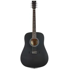 Guitarra Acústica SX SD104BK Cuerpo Dreadnought Negra