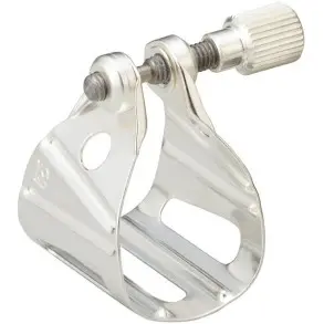 Abrazadera Bg Universal Para Saxo Alto-Tenor Metal Plateado-Incluye Cubre Boquilla
