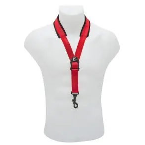 Correa Bg Saxo Alto-Tenor Con Gancho Plastico Snap Y Alcochado Algodon-Large Color Rojo
