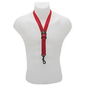 Correa Bg Saxo Alto-Tenor Standard Con Gancho Plastico-Color Rojo