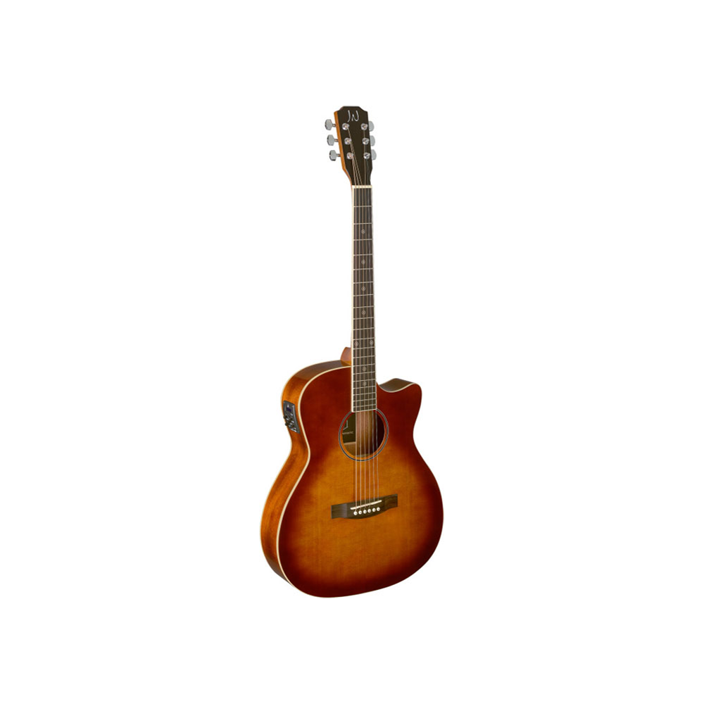Guitarra Stagg Electroacustica C/Corte-Tapa De Pino Maciza-Clav Blindadas Eq 5 Bandas-Color Sunburst