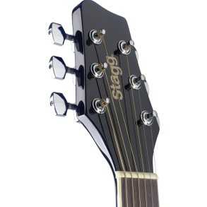 Guitarra Electroacustica Stagg Con Corte-Eq 5 Con Afinador-Color Negro