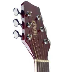 Guitarra Electroacustica Stagg Con Corte-Eq 5 Con Afinador-Color Natural