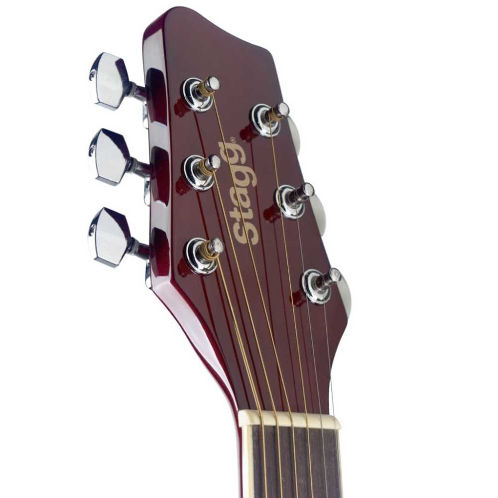 Guitarra Electroacustica Stagg Con Corte-Eq 5 Con Afinador-Color Sunburst