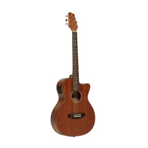 Guitarra Electroacustica Stagg Caoba Con Corte-Eq 5 Con Afinador- Color Natural