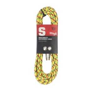 Cable Stagg De Tela Plug-Plug 6Mts Color Amarillo