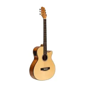 Guitarra Electroacustica Stagg Pino Con Corte-Eq 5 Con Afinador- Color Natural