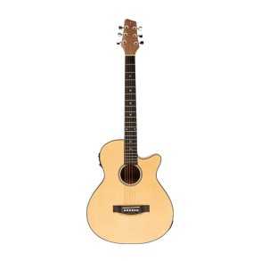 Guitarra Electroacustica Stagg Pino Con Corte-Eq 5 Con Afinador- Color Natural