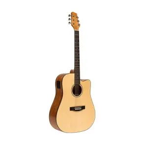Guitarra Electroacustica Stagg "Folk" Pino Con Corte-Eq 5 Con Afinador- Color Natural
