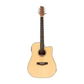 Guitarra Electroacustica Stagg "Folk" Pino Con Corte-Eq 5 Con Afinador- Color Natural