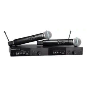 Sistema Inalambrico Digital Shure SLXD con Microfono de mano Doble Beta58 Rackeable