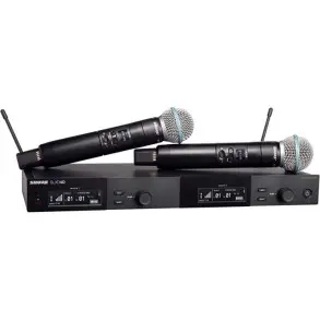 Sistema Inalambrico Digital Shure SLXD con Microfono de mano Doble Beta58