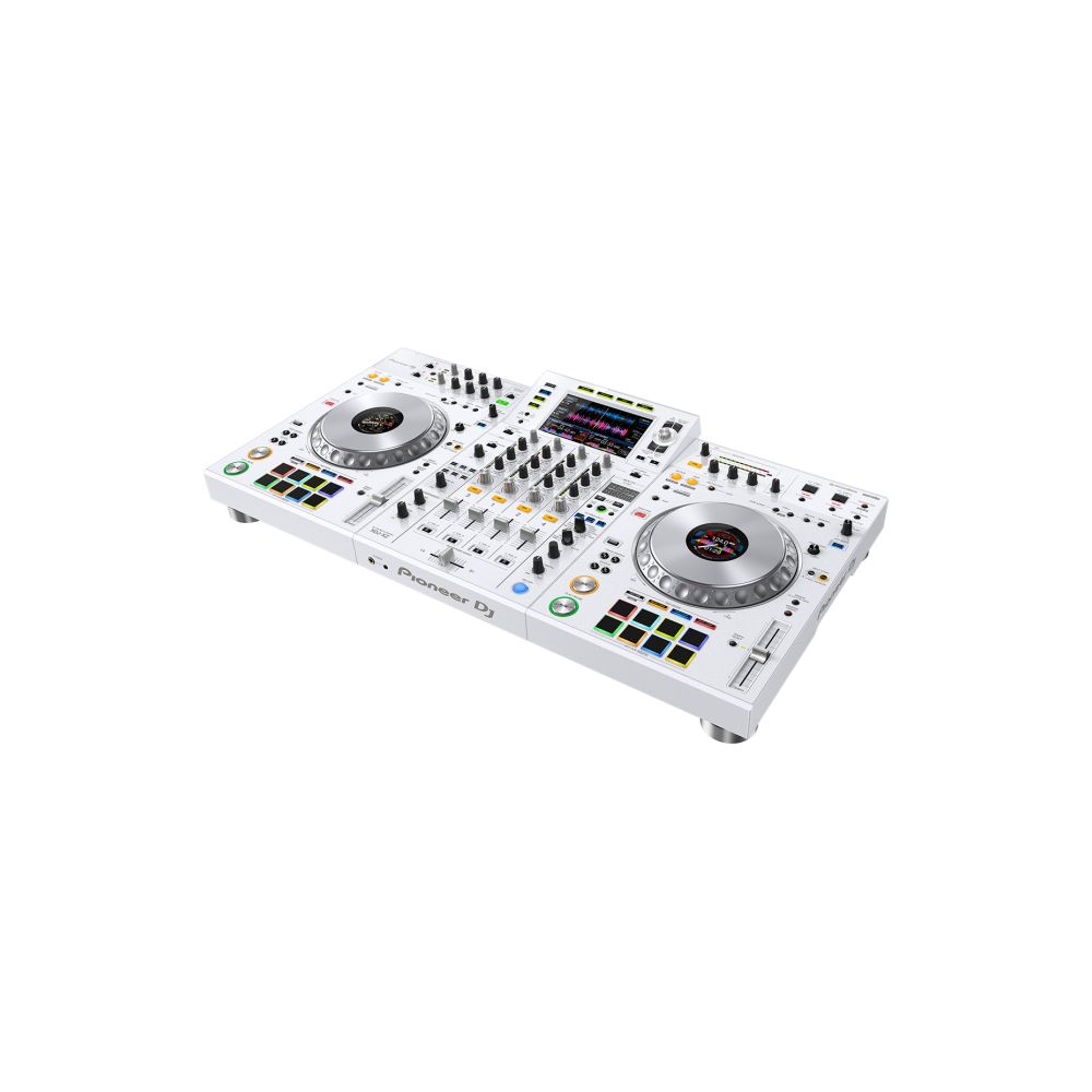 Sistema DJ todo en uno 4 Chs USB 2 puer A-B 2 Platos 16 Pad Blanco