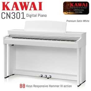 Piano Digital Con Mueble Kawai CN-301W Bluetooth Blanco
