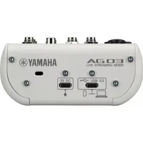 Mixer Yamaha AG06MK2W Streaming 2 Canales USB