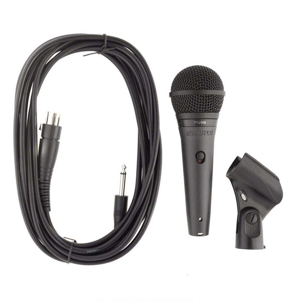 Shure PGA58-QTR Microfono Dinamico Cardiode para Voces con Swicht Cable XLR/PLUG