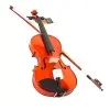 Violin 4/4 Tapa Maciza con Estuche y Accesorios Color Marron