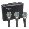 Pack de 3 Micrófonos Dinámicos Samson Q-6CL3P com Estuche
