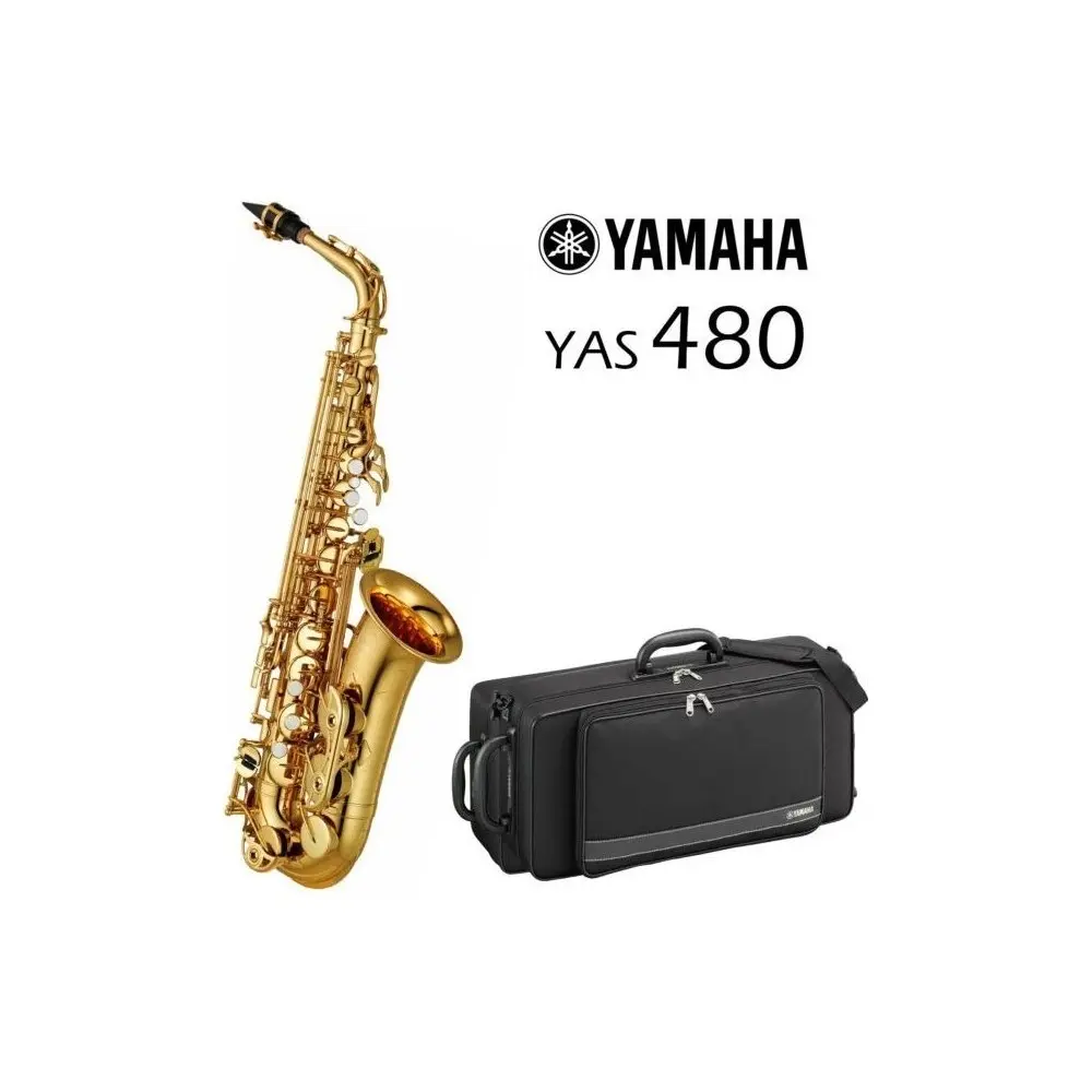 Saxo Alto Yamaha Yas480 Llaves Fa Dorado Con Estuche