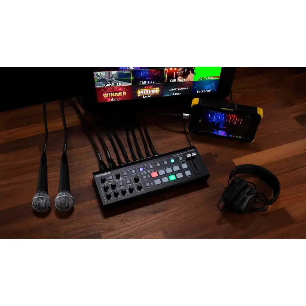 Mezclador De Video Roland V1hd Plus Switcher Mixer Hdmi Xlr