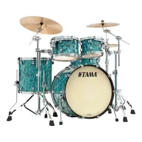 Bateria Tama Starclassic Maple 4 Cuerpos Bombo 22 Turquoise