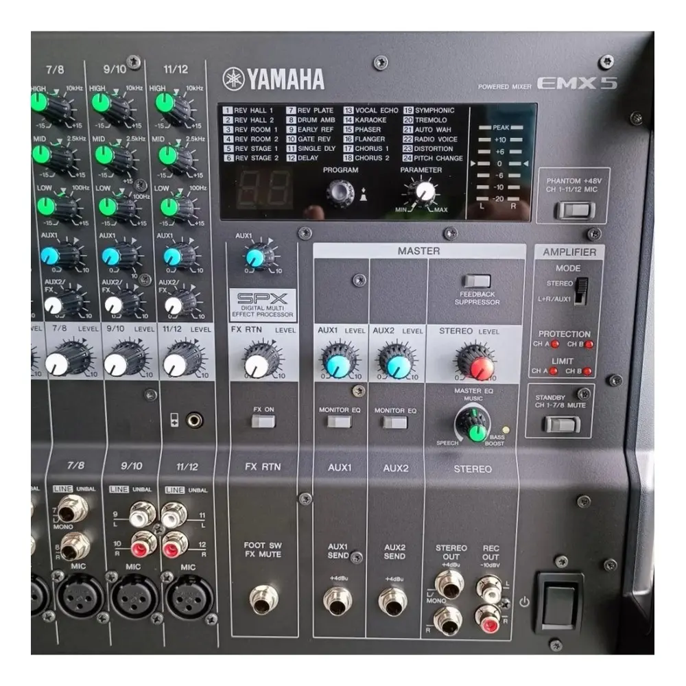 Consola Potenciada Yamaha Emx5 Mixer 12 Canales
