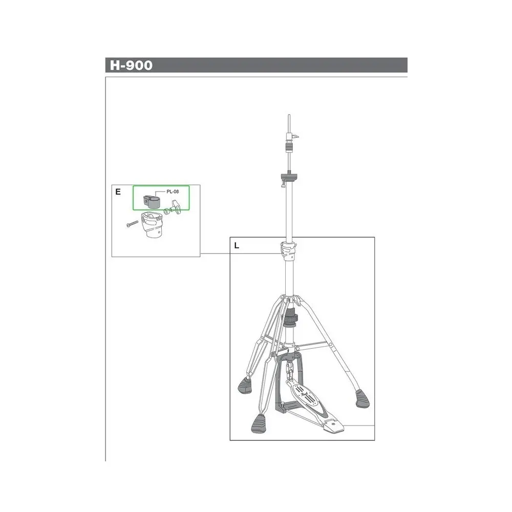 Buje para la parte inferior de soporte linea 900 Pearl PL-008 H