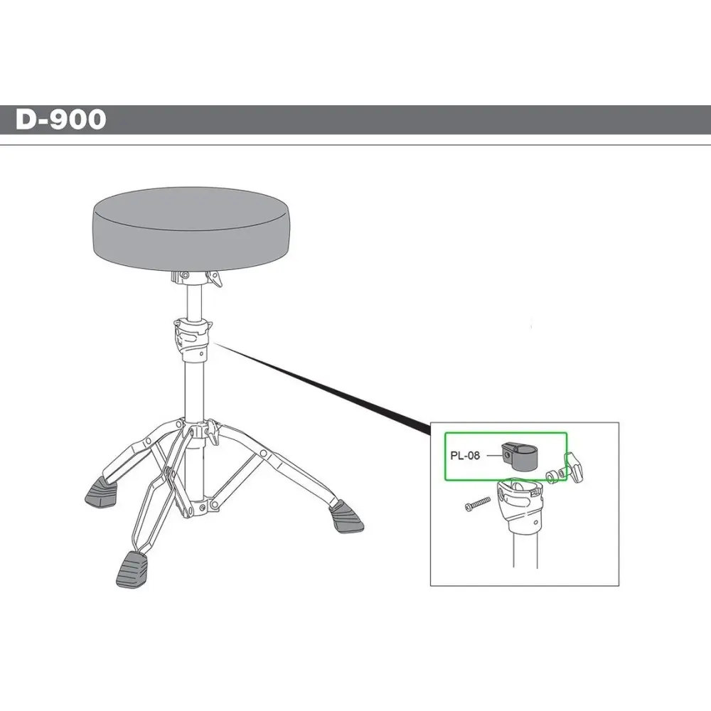 Buje para la parte inferior de soporte linea 900 Pearl PL-008 H