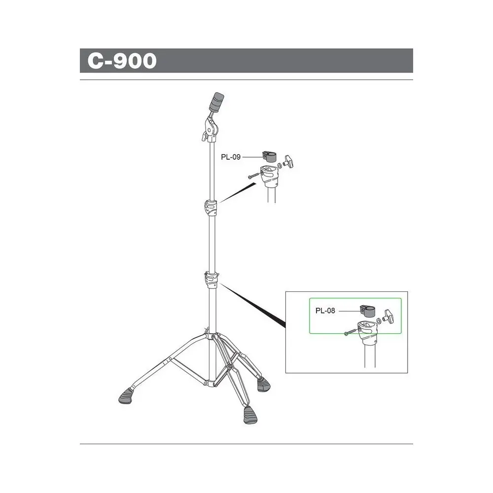 Buje para la parte inferior de soporte linea 900 Pearl PL-008 H