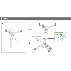 Buje para la parte inferior de soporte linea 900 Pearl PL-008 H