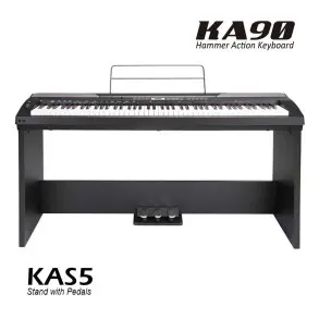 Soporte de madera Kurzweil KAS5 para piano Kurzweil KA70, KA90 y KA120 con 3 Pedales