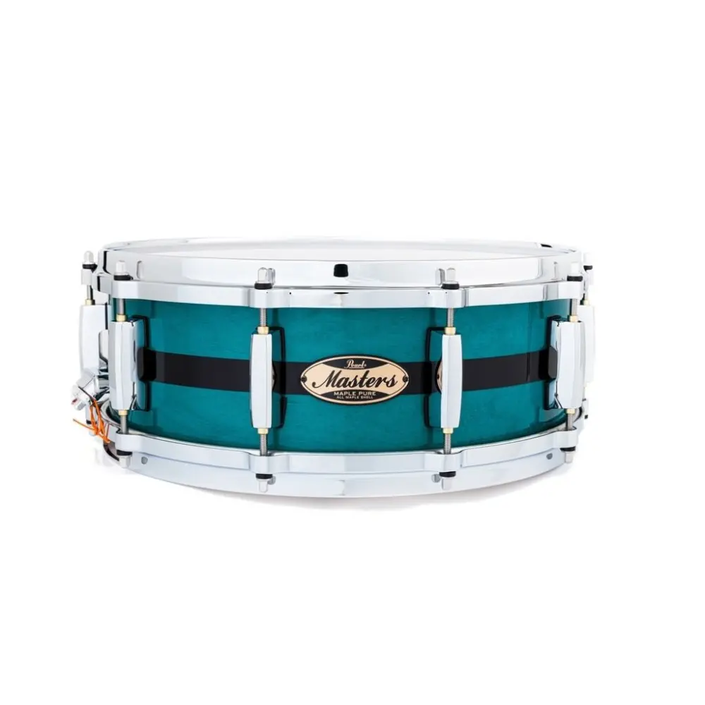 Redoblante PEARL Master Maple Pure 14x8 Color Aqua Turquoise Stripe